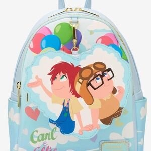 Loungefly Pixar Up Carl & Ellie Backpack And Matching Coin Purse